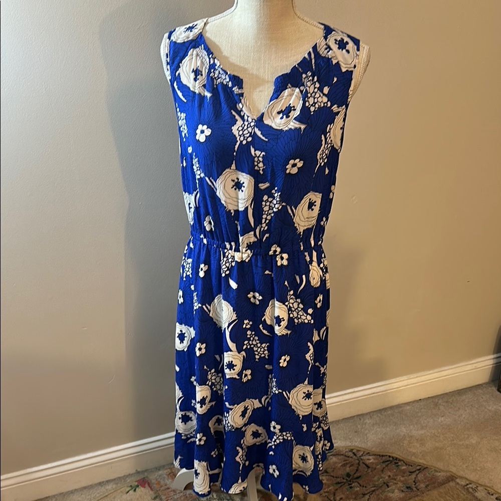 Talbots Blue and White‎ Sleeveless Dress